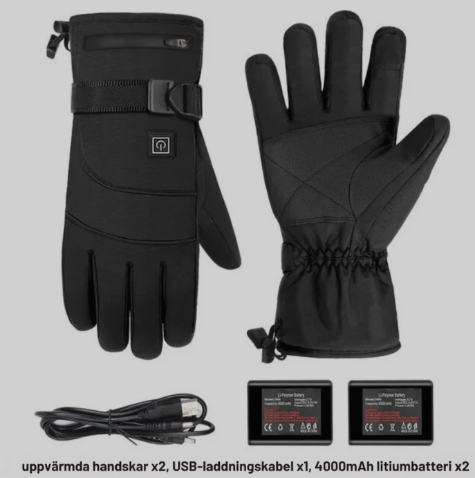 Electrically Heated Gloves with 3M Thinsulate™ Insulation - Teserito